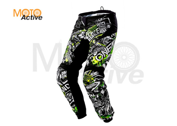 Штаны кросс-эндуро O'NEAL Element Attack, черно-зеленый